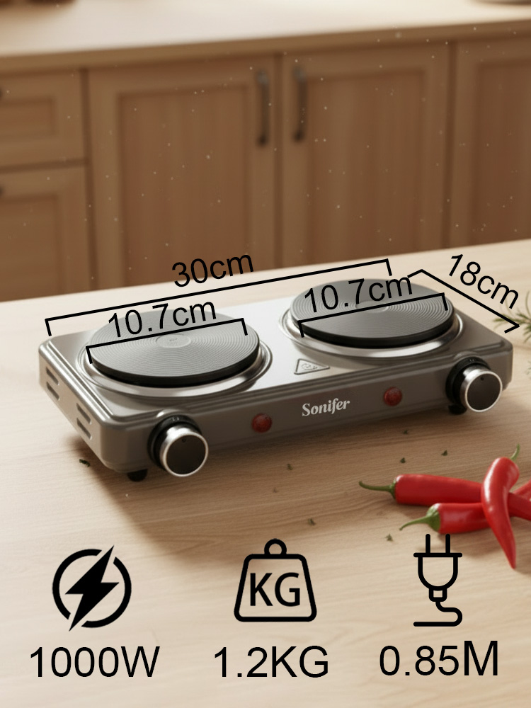 Двухконфорочная электрическая  – обзор и цена Induction Cooktop Portable